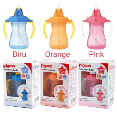 PIGEON PETITE STRAW BOTTLE/ TRAINING CUP - Botol Minum Sedotan Bayi