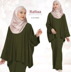 New Arrival Rafiaa Baggy Kurung Set Size-XS to 4XL Material- Cey Crepe