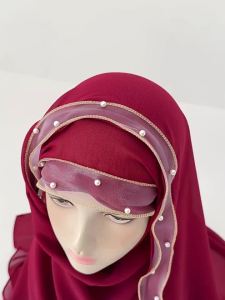 Summer Chiffon Mermaid Tail Sunscreen Long Scarf Middle Eastern Headscarf Versatile Shawl Scarf Lightweight Breathable Wholesale