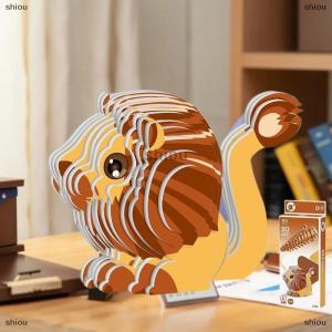 [COD] shiou 1 bộ trẻ em giáo dục Montessori đồ chơi vui DIY Hướng dẫn lắp ráp ba chiều mô hình động vật 3D giấy câu đố đồ chơi cho bé trai cô gái