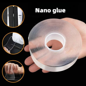 2Pack 0.5mm Thick Nano Double-sided Tape Strong High Viscosity Transparent and Non-trace Tape Acrylic and Waterproof
