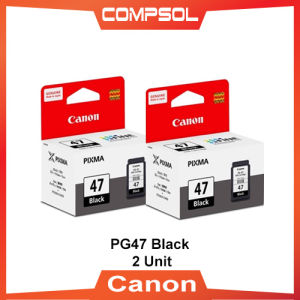 Canon PG47 (15ML) Black Ink Cartridges x 2 Unit Support Model: E3170 E3370 E3470 E410 E470 E4270E4570