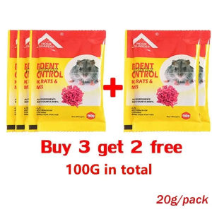 【Buy 5 Get 5】Mouse Poison Bait Powerful Effect Mice Zinc Rodenticide No more Pesky Rats And Birds Powerful Rodent Repellent Spray 20 Grams/Pack Home Rat Poison