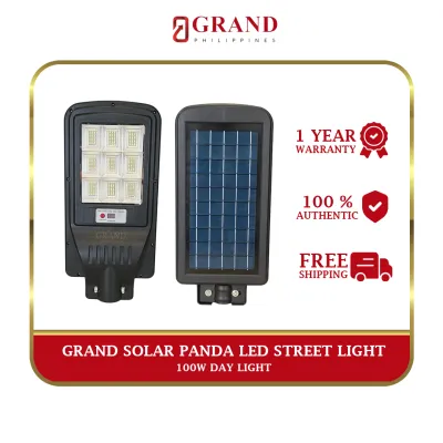 Grand PANDA Solar LED Street Daylight 150 Watts - Heavy Duty Die-Cast Aluminum Alloy Water Resistance Renewable Energy Saving