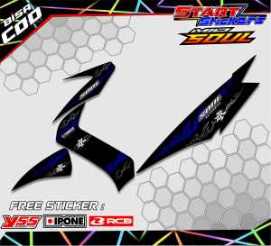 STRIPING VARIASI MOTOR YAMAHA MIO SOUL - ZR TRIBAL / STICKER LIST MIO SOUL - ZR TRIBAL