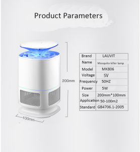 USB Electric Mosquito Killer Lamp Pest Anti Fly Trap Bug Mosquito Lamp Insect Killer Zapper Insect Repellent UV LED Light [SG SELLER]