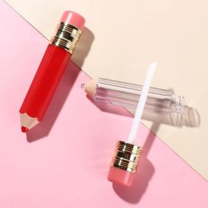 NOBLELYN 5ml Mini DIY Lipgloss Tube Pencil Shape Lip Balm Tubes Empty Plastic Bottles Transparent Lip Gloss Tube for Lip Gloss Packing