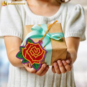 จี้การ์ดอวยพรขนาดเล็ก20ชิ้นภาพวาดเพชรรูปร่างพิเศษด้านเดียว