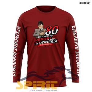KAOS 17 AGUSTUS 2025 BAJU KAOS HUT RI KE 80 KAOS KEMERDEKAAN GAMBAR SOEKARNO LENGAN PANJANG