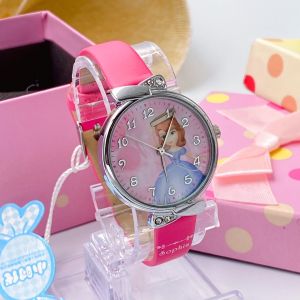 นาฬิกาข้อมือเด็กผู้หญิง ลายแฟชั่น Sofia Princess สายยาง มีสองสี