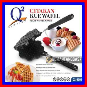CETAKAN KUE WAFLE Q2-8302 / CETAKAN KUE WAFEL BUNGA / CETAKAN KUE WAFFLE BUNGA / CETAKAN CROFFLE WAFFLE MAKER / CETAKAN HEART WAFFLE MAKER Q2 8302 / Q28302 / Q2-8302