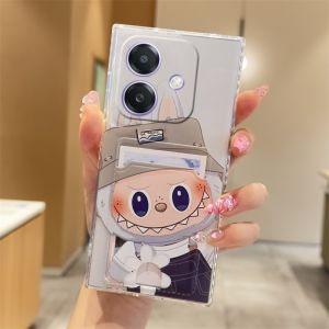 Ins Phone Case OPPO A5 Pro A3 Pro A3X A3 A79 A60 A18 A38 5G 4G New Fashion Cute Cartoon Ghost Face Casing Card Storage Full Cover Protection Soft Cover 2025