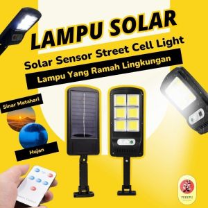 Lampu Sorot Jalan Jalanan Taman Lapangan Luar Depan Rumah Garasi Halaman Gang Waterproof Tahan Anti Air Tenaga Panel Surya Matahari LED Solar Cell Lamp BK 818 6 Kotak 50W Induksi Sensor Gerak Tanpa Listrik Multifungsi Serbaguna