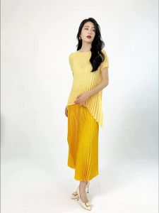 Z1051 One Size (45-75kg) Sanzhai Short-Sleeved WomenS T-Shirt Summer Thin Irregular Loose Slimming Peplum Top Plus Size