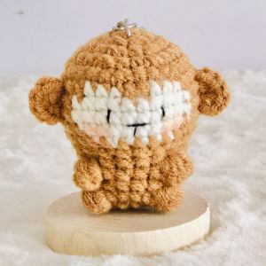 Móc khóa khỉ mini handmade - moc khóa len - có sẵn hàng