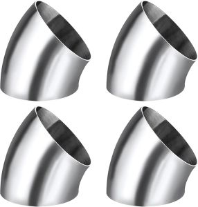 3 Inch 90 Degree SS304 Stainless Steel Bend Tube Exhaust Elbow for Car Customized Modified Exhaust System-4pcs