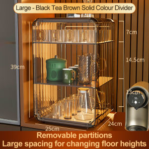 SOFTHOME Cup Storage Rack Water Storage Box Dustproof Glass Tea Cup Tray Drinking Glass Shelf Deskto