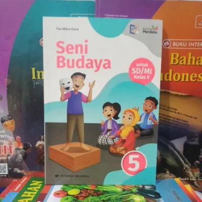 Buku Seni Budaya untuk SD / MI Kelas 5 kurikulum merdeka Erlangga