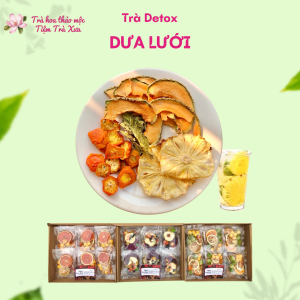 Trà Detox DƯA LƯỚI  sấy lạnh - Trà Detox Gi ảm Cân an toàn - Trà Detox dưa lưới - Tiệm Trà Xưa - Trà Hoa Thảo Mộc
