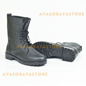 Sepatu PDL Jatah Pria Pendidikan Tentara TNI Kulit Sol Karet Radial Molding Big Size 38 - 46 WETAN