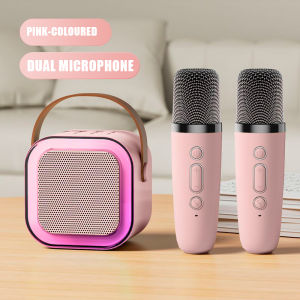 Wireless Karaoke Speaker With Karaoke Bluetooth Microphone K12 Home KTV Karaoke Machine RGB Light Portable Mini Bluetooth