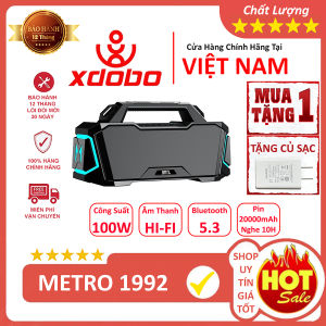 Loa Bluetooth 5.3 XDOBO METRO 1992 Công Suất 100W Chống Nước IPX6 Pin 20000Mah Hỗ Trợ Thẻ TF USB AUX - Bảo hành chính hãng 12 tháng