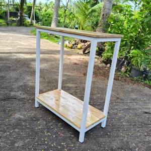 ชั้นวางของ ชั้นวางไม้ คุณภาพดี ทำจากไม้แท้ จัดเก็บห้องให้เป็นระเบียบ แข็งแรงดีไซต์สวย พร้อมส่ง ชั้นไม้วางของโครงเหล็ก MT081