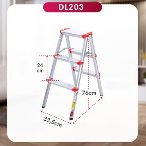 Thang nhôm gấp chữ A  3- 4 -5 - 6 bậc cao 0.76M - 146M nhập khẩu FUJIHOME thang ghế gia đình xếp gọn đa năng chính hãng bảo hành 2 năm