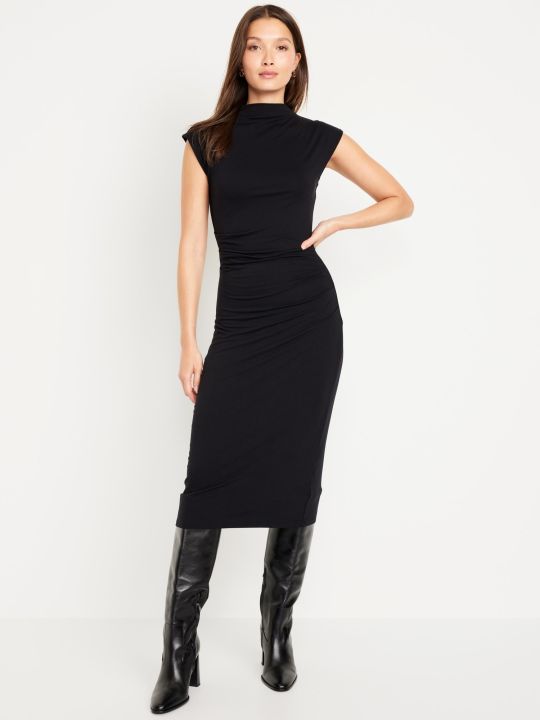 Old Navy Women's Fitted Mock-Neck Midi Dress | Lazada PH