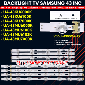 BACKLIGHT TV SAMSUNG 43 INCH 43KU6000 43KU6100 43KU7000 43MU6000 43MU6100 43MU6103 43MU7000 UA43KU6000K UA43KU6100K UA43KU7000K UA43MU6000K UA43MU6100K UA43MU6103K UA43MU7000K UA43KU6000 UA43KU6100 UA43KU7000 UA43MU6000 UA43MU6100 UA43MU7000 43MU 43KU