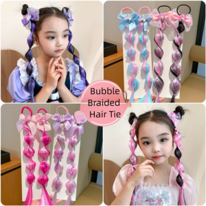 THANKSKY 2pcs วิกผมรูปโคมไฟ ลิตเติ้ลโพนี่ ทรงผมเด็ก หมวกเด็ก ที่คาดผมโบว์ ยางรัดผมแบบมัดหางม้า ปริ๊นเซส การ์ตูน บราดปลอมแบบฟอง ของตกแต่งผม