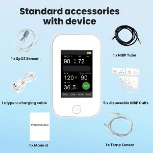 3.5 inch Veterinary Monitor LCD Color Touch Screen Vital Signs Monitor NIBP SpO2 PR TEMP