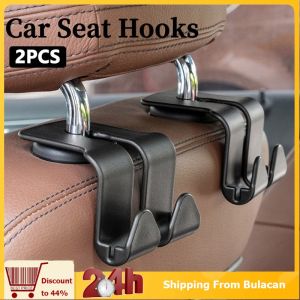 2pcs Universal Car Seat Back Double Rear Seat Headrest Hanging Holder Car Interior Accessories