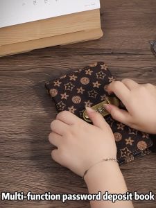 A6 Cash Envelope Money Saving Challenge Book PU Leather Password Lock Large Capacity Budget Binder