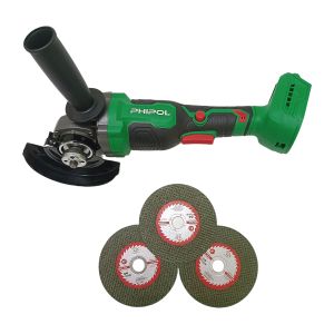 Máy mài Phipol 21V Li-ion dùng pin 15 cell 6.0Ah đường kính 100mm động cơ không chổi than - PH3052 (Tặng kèm đá cắt)