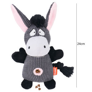 Plush Dog Toys Corduroy Chew Toy For Puppy Squeaker Squeaky Leaking Food Toys with Ropes Bite Resistant Teeth Cleaning Toys
