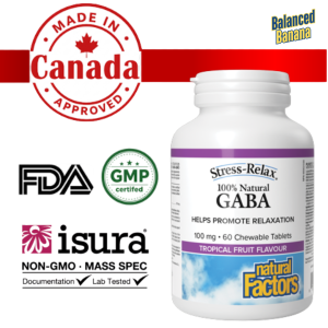 Natural Factors - Chewable Natural GABA 100 mg High Absorption Stress Relief (60 Tablets)