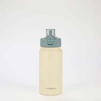 Crossing Urban Ceramic Stainless Steel Insulated Bottle 480ml | Keep Hot & Cold | Straw Sipper Cap Sports With Handle