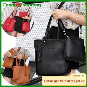 Cneng 9 Colors Ladies Leather Bag Set 4pcs Shoulder Bag Handbag Messenger Bag Set