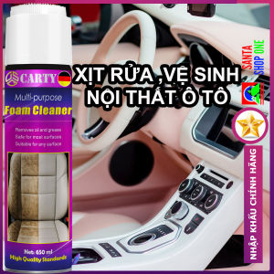 [TẨY CỰC MẠNH] Chai xịt foam vệ sinh ghế vải ghế nỉ sofa nội thất Carty – 650ml khử mùi không thấm nước dùng siêu thích