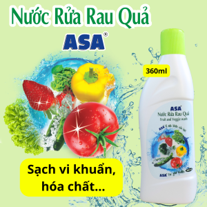 Nước Rửa Rau Quả ASA - Loại bỏ Vi Khuẩn Hóa Chất khỏi bề mặt Rau Sống Trái Cây Củ Quả