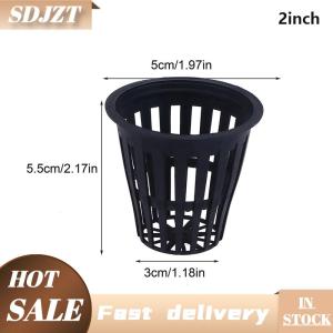 SDJZT 10 cái 2 inch 3 inch phát triển hoa lan thủy canh chén trồng lưới nồi soilless Net giỏ rãnh thuộc địa container