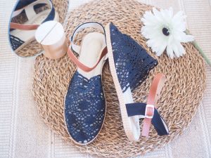 [ส่งเร็วพิเศษ!] (พร้อมส่ง) Sz.36-45 มี Bigsize)มีเก็บเงินปลายทางรองเท้าลูกไม้โครเชทรงเปิดส้น สายรัดข้อเท้าแบบน่ารัก ใส่สบายมากกค่ะ