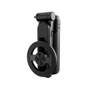 GEORG แม่เหล็ก ขาตั้งโทรศัพท์ ปรับได้ 3ใน1 ขาตั้งเดสก์ท็อป ขนาดเล็ก กระเป๋า ที่วางโทรศัพท์ สำหรับการถ่ายทอดสด