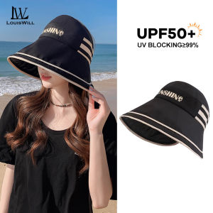 LouisWill Women Sun Cap Womens Beach Hat Sun-proof Hat Casual Sun Hats Portable Beach Cap Large Brim Cap Sun Protection Cap UV Protection Hats for Summer Outdoor Travel