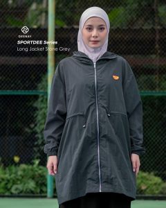 Sportdee Long Jacket By Deenay bahan Micro Premium Crinkle Jaket olahraga wanita premium all size