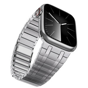 Luxury Metal AP Magnetic Strap For Apple Watch 49mm 45mm 44mm 42mm Titanium Color Stainless Steel Newest Wristband Band iWatch Ultra 2 9 8 7 6 SE 5 3 4 Correa