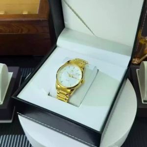 OLEVS Đồng hồ nam chính hãng thạch anh dây thép không gỉ dạ quang chống nước 6898G