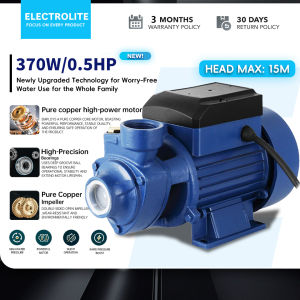 Booster Jet Pump 0.5 HP 1/2 HP Shallow Well Water Pump (100% Copper) -Heavy Duty Self-Jet Pump 370W
