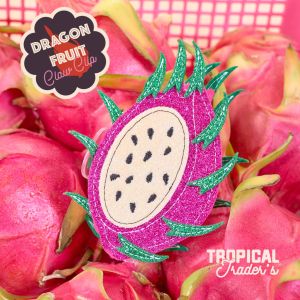 Dragon Fruit Claw Clip ที่หนีบผมทรงแก้วมังกร สินค้า Handmade มี glitter สะท้อนแสง